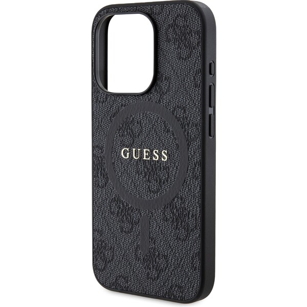 Guess-PU-Leather-4G-Colored-Ring-MagSafe-kryt-iPhone-15-Pro-cerny