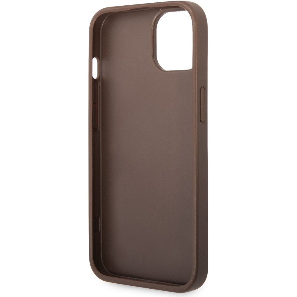 Guess-PU-4G-Metal-Logo-kryt-iPhone-14-hnedy