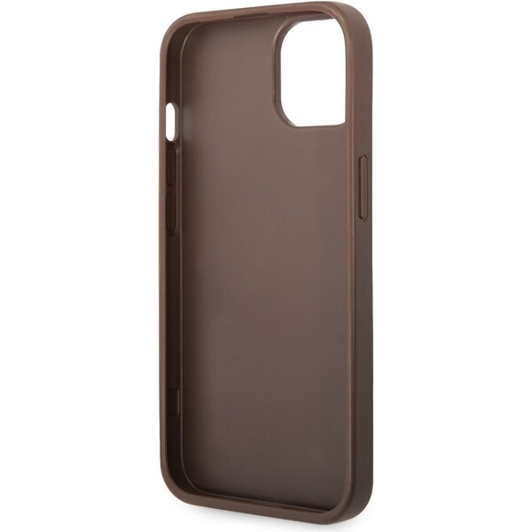Guess-PU-4G-Metal-Logo-kryt-iPhone-14-hnedy
