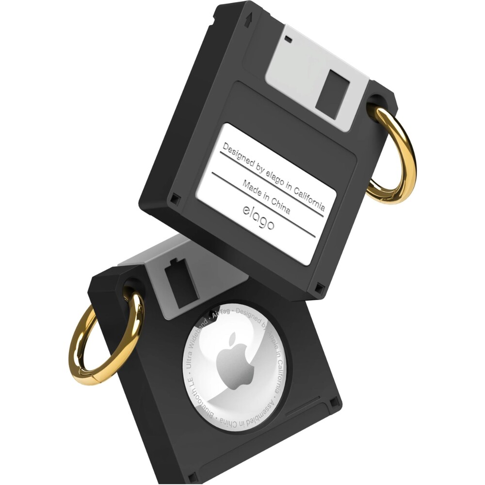 ELAGO-Floppy-Disk-pouzdro-pro-Apple-AirTag-cerne
