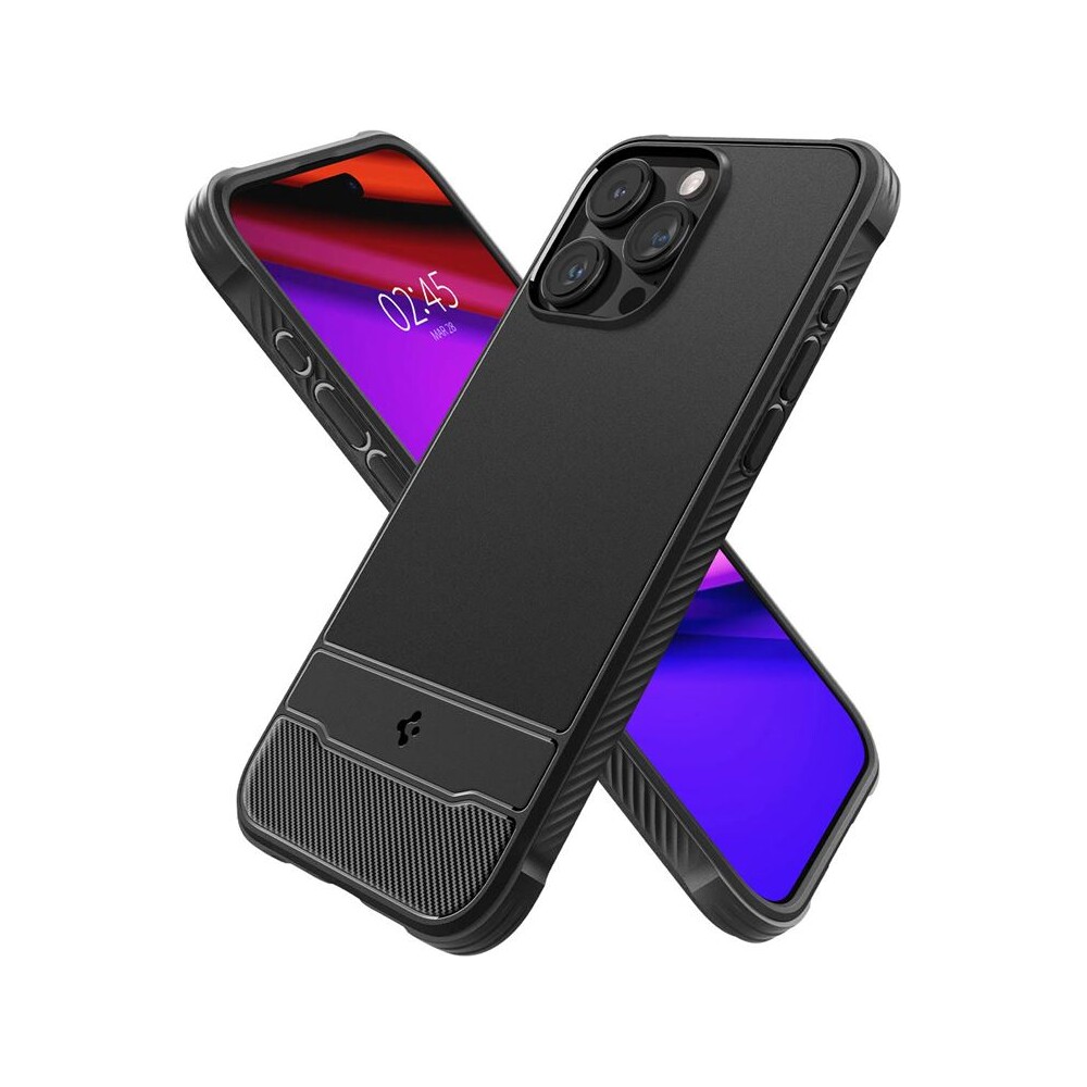 Spigen-Rugged-Armor-MagFit-iPhone-15-Pro-Max-matne-cerny