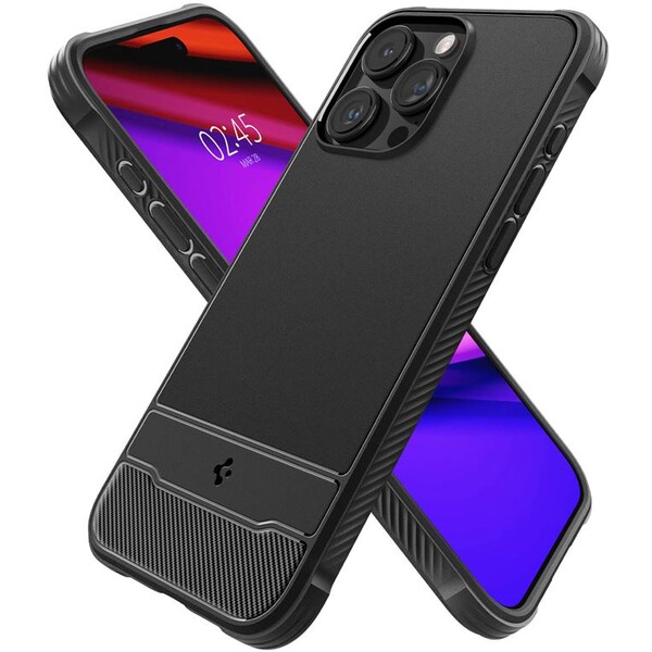 Spigen-Rugged-Armor-MagFit-iPhone-15-Pro-Max-matne-cerny