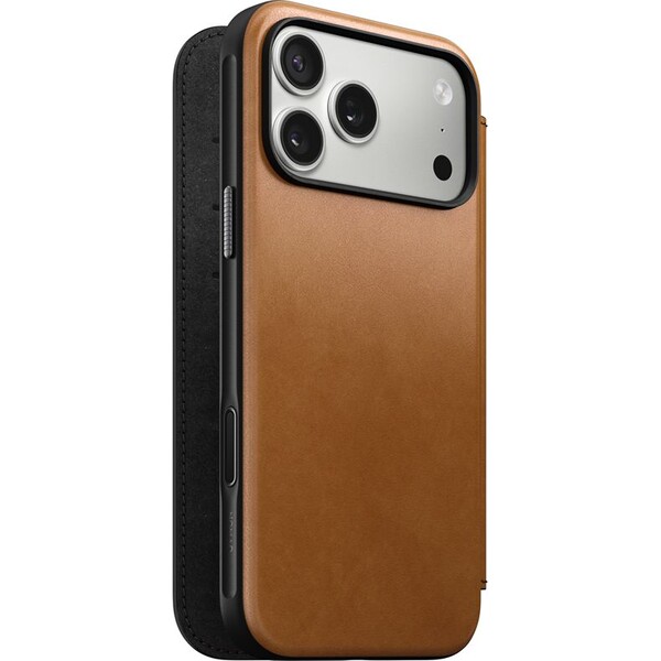 Nomad-Modern-Leather-Folio-MagSafe-kozene-pouzdro-iPhone-17-Pro-Max-English-Tan