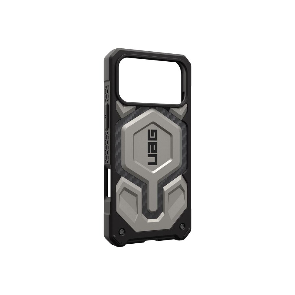 UAG-Monarch-Pro-MagSafe-Titanium-kryt-iPhone-17-Pro-Max-stribrny