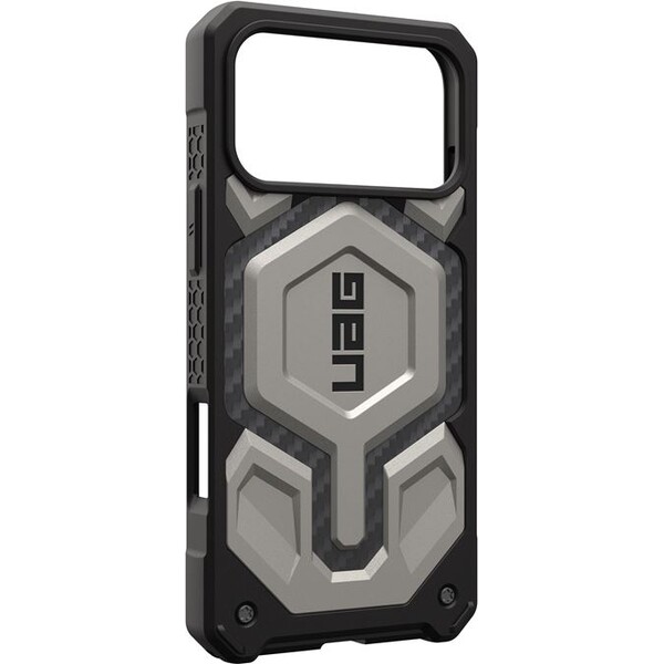 UAG-Monarch-Pro-MagSafe-Titanium-kryt-iPhone-17-Pro-Max-stribrny