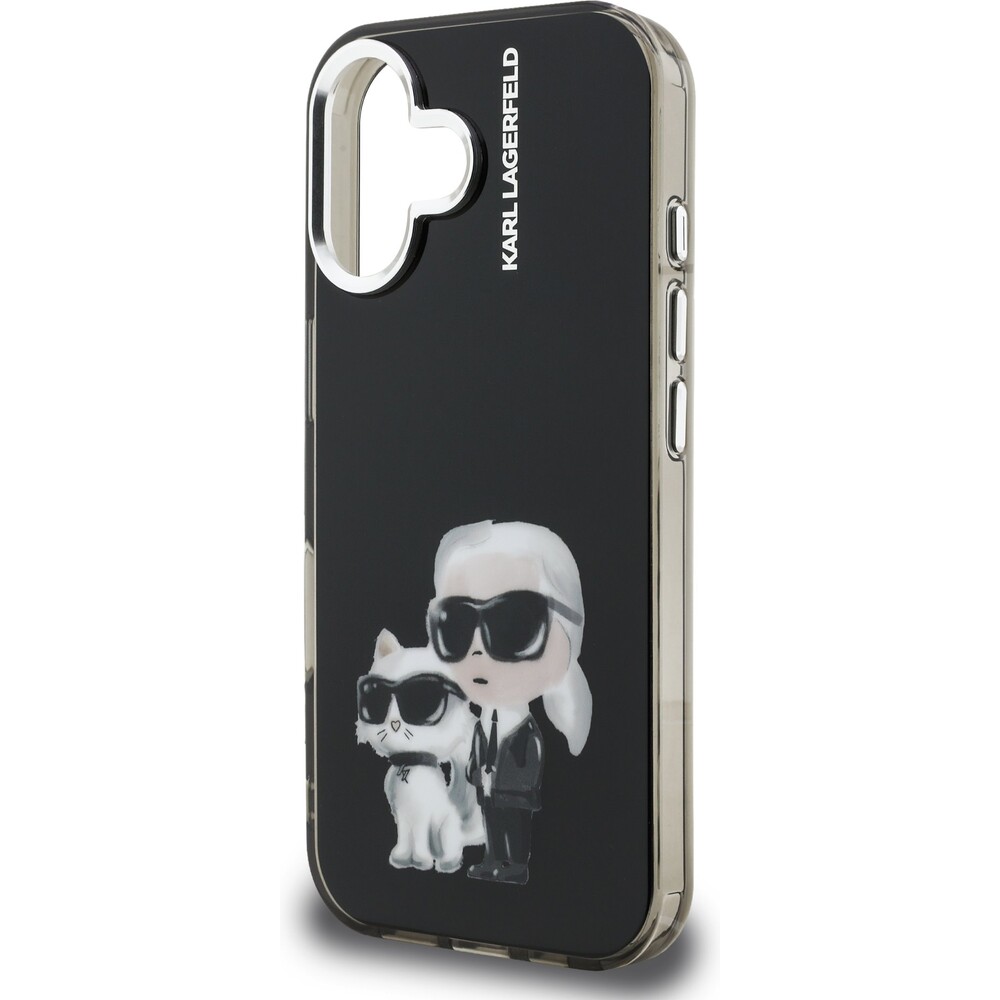 Karl-Lagerfeld-IML-Aquarelle-Karl-and-Choupette-kryt-iPhone-16-cerny