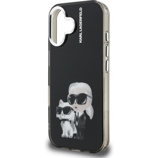 Karl-Lagerfeld-IML-Aquarelle-Karl-and-Choupette-kryt-iPhone-16-cerny