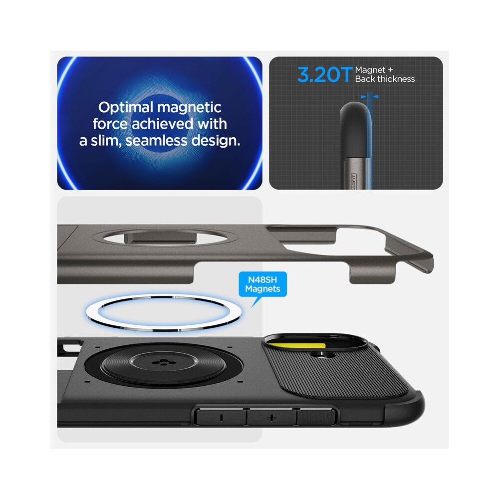 Spigen-Slim-Armor-MagSafe-kryt-iPhone-16-gunmetal