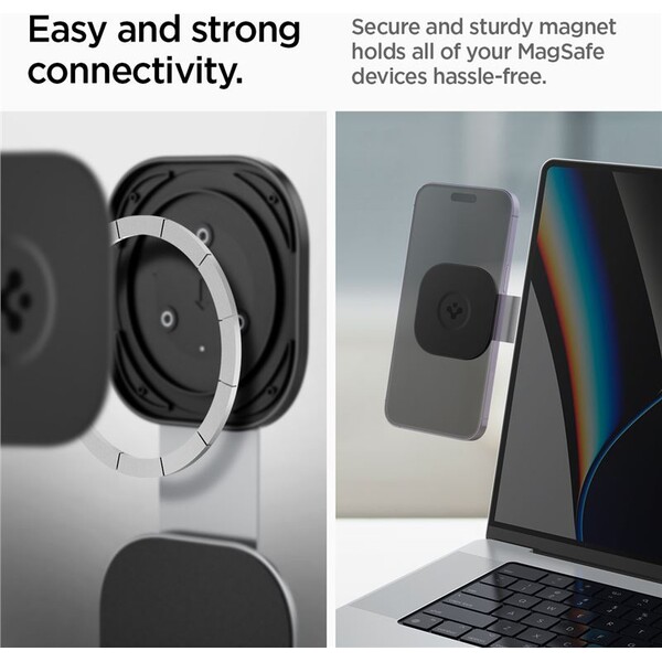 Spigen-OneTap-Monitor-Laptop-Mount-S312-nalepovaci-MagSafe-drzak-stribrny