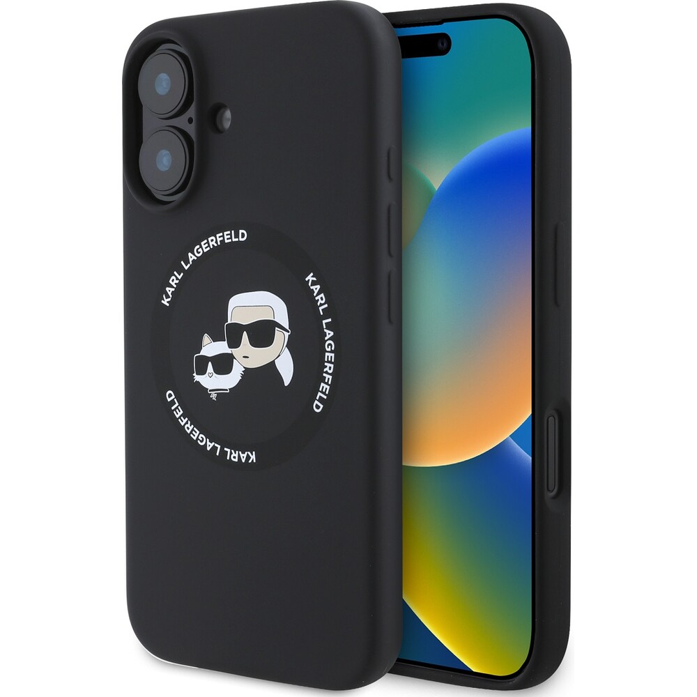 Karl-Lagerfeld-Liquid-Silicone-K-CH-Heads-MagSafe-kryt-pro-iPhone-16-cerny