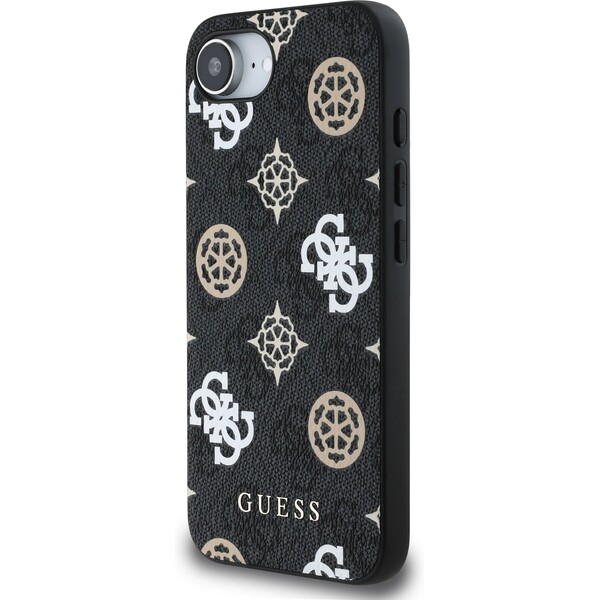Guess-PU-4G-Peony-MagSafe-kryt-iPhone-17e-16e-cerny
