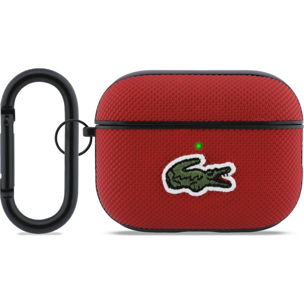 Lacoste-Petit-Pique-Croc-Logo-Patch-Pouzdro-pro-AirPods-Pro-3-cervene