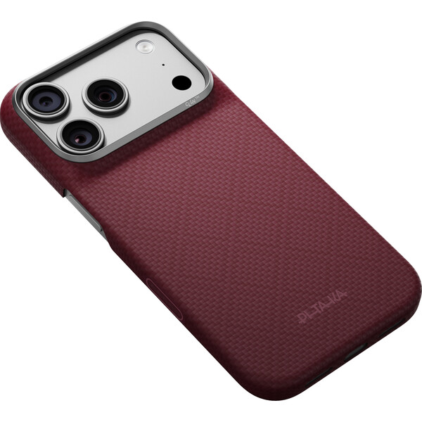 Pitaka-Edge-Case-Argyle-MagSafe-kryt-iPhone-18-Pro-Burgundy