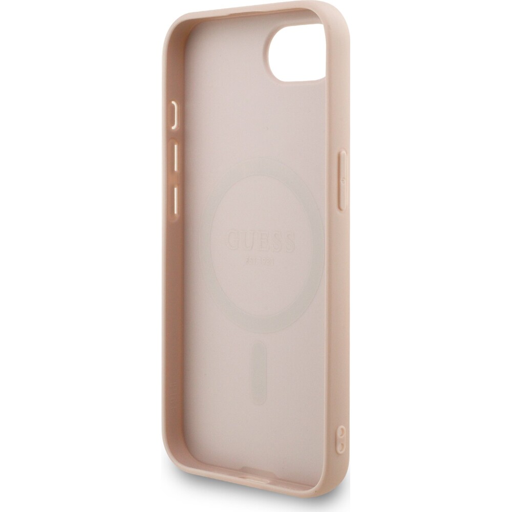 Guess-PU-Leather-4G-Colored-Ring-Strap-MagSafe-kryt-iPhone-17e-16e-ruzovy