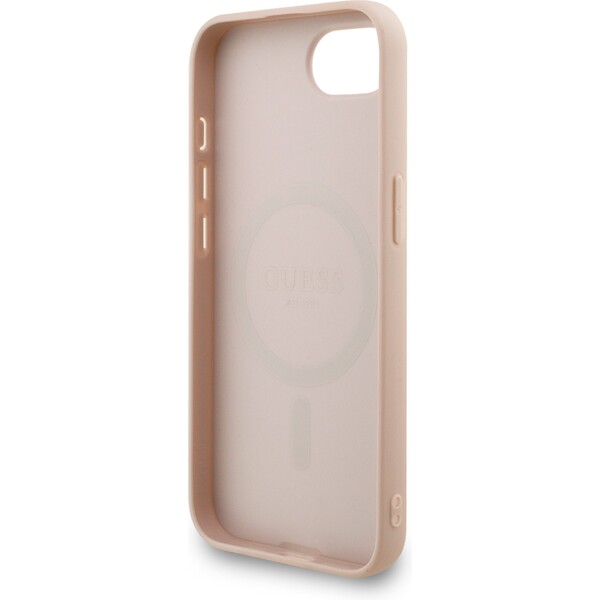 Guess-PU-Leather-4G-Colored-Ring-Strap-MagSafe-kryt-iPhone-17e-16e-ruzovy