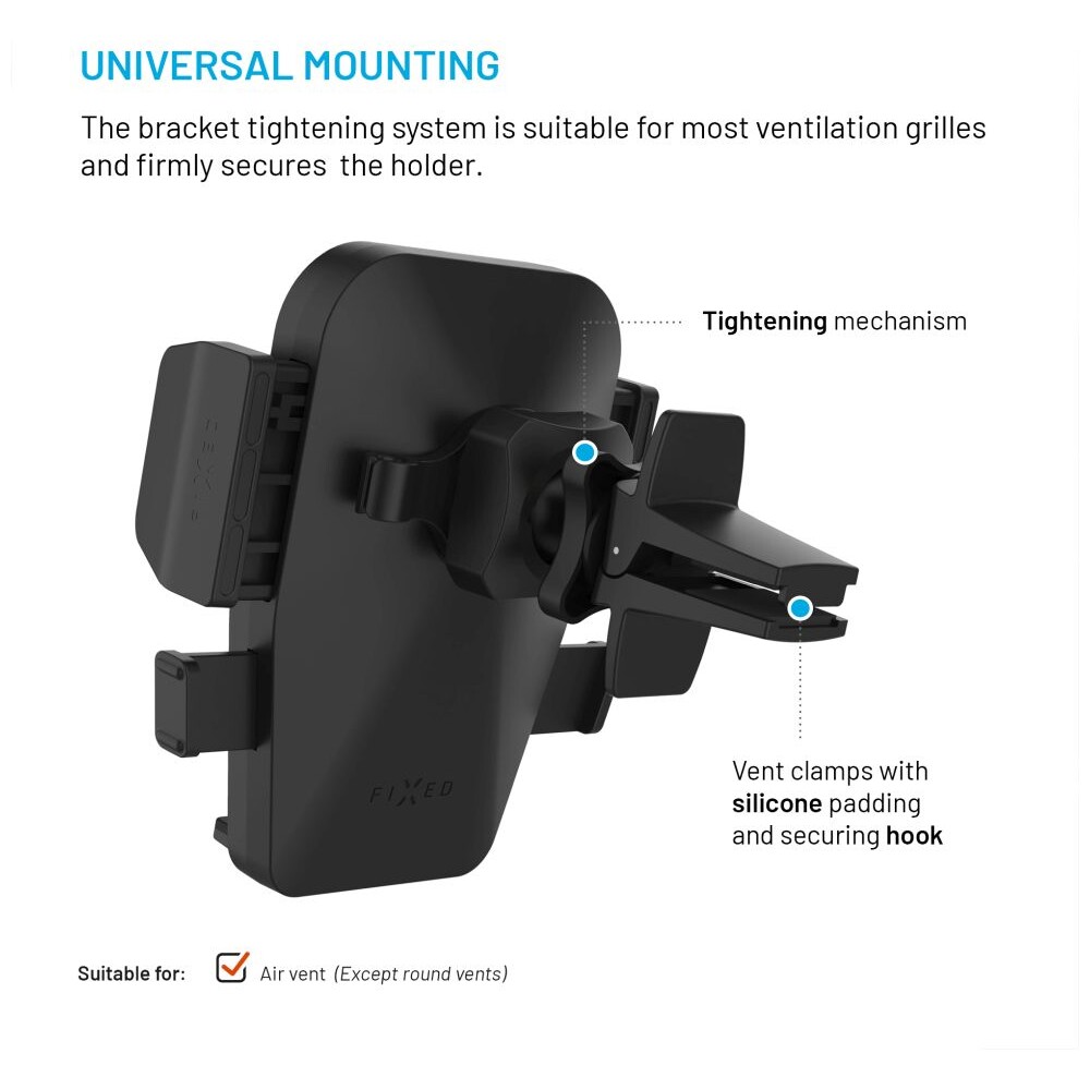 FIXED-Iconiq-Vent-univerzalni-drzak-do-auta-s-uchytem-na-ventilacni-mrizku-cerny
