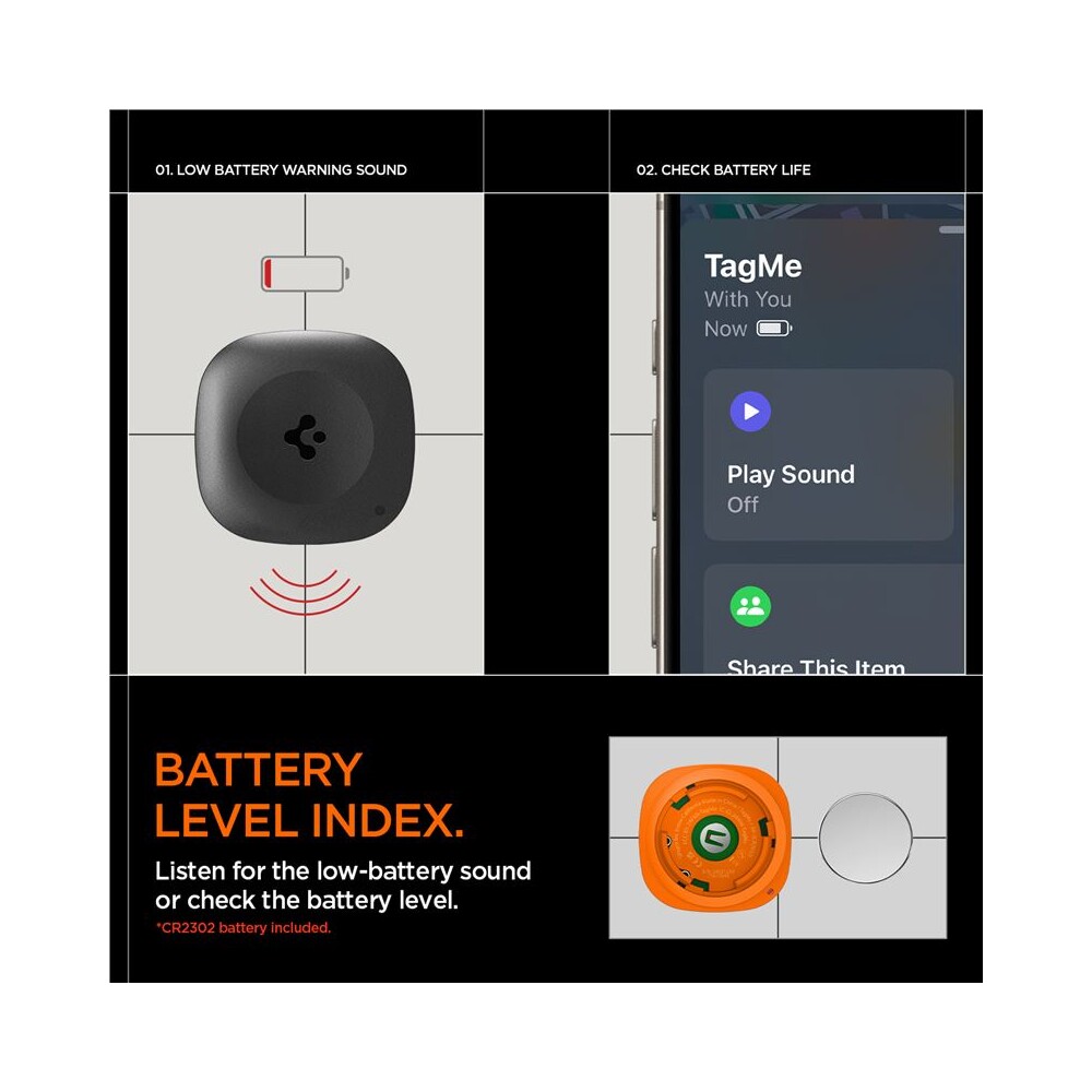 Spigen-Bluetooth-Tracker-TagMe-lokator-s-Apple-Find-My-cerny
