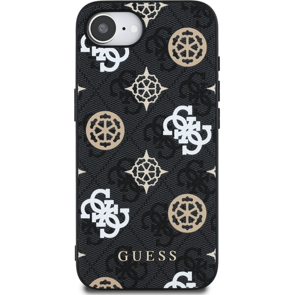 Guess-PU-4G-Peony-MagSafe-kryt-iPhone-17e-16e-cerny
