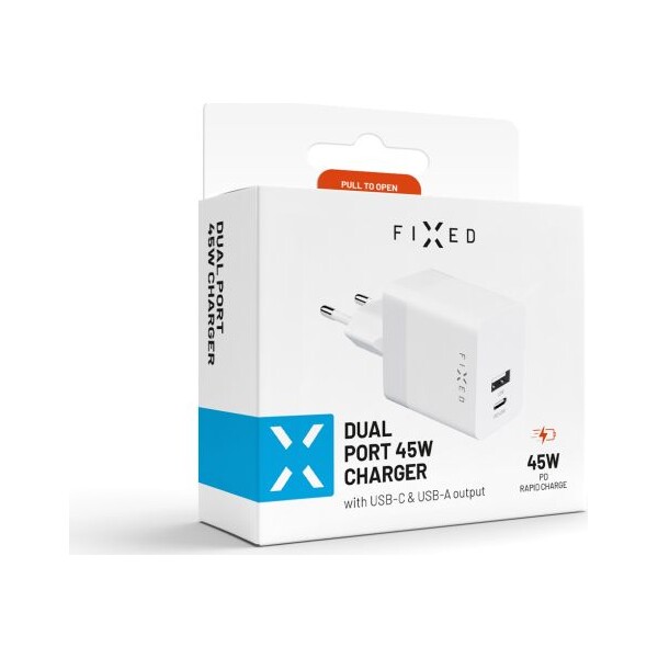 FIXED-Mini-nabijecka-s-USB-C-USB-A-PD-45W-bila