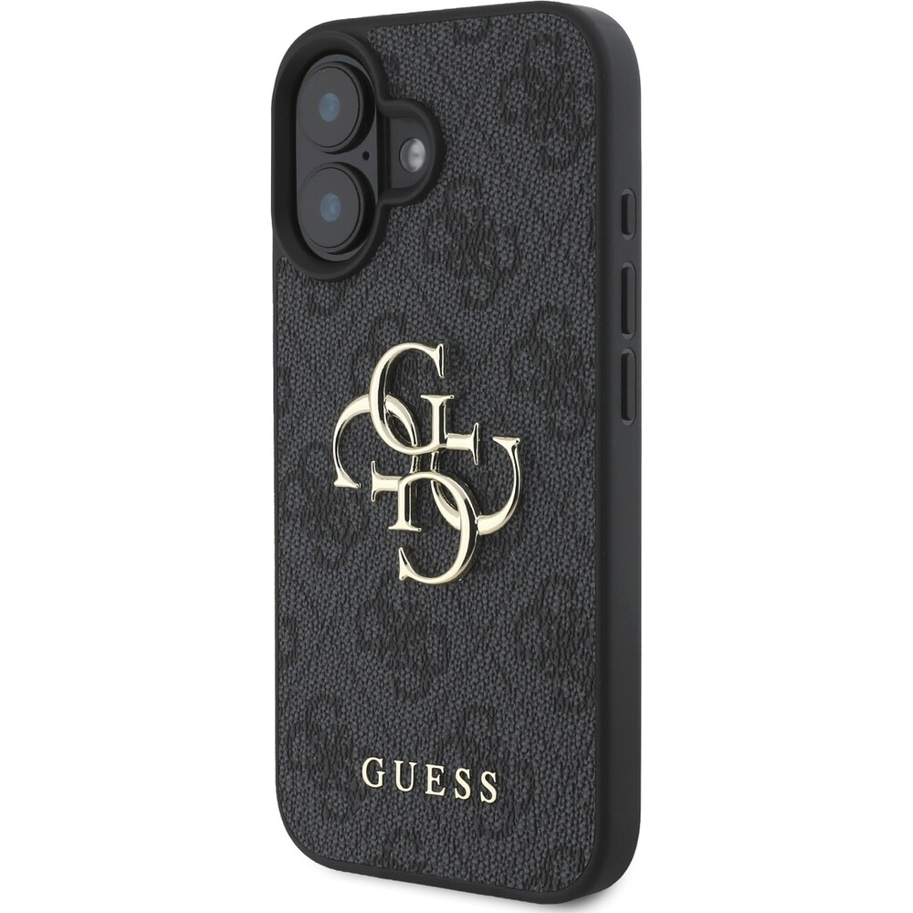 Guess-PU-4G-Metal-Logo-kryt-pro-iPhone-16-sedy