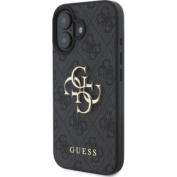 Guess-PU-4G-Metal-Logo-kryt-pro-iPhone-16-sedy