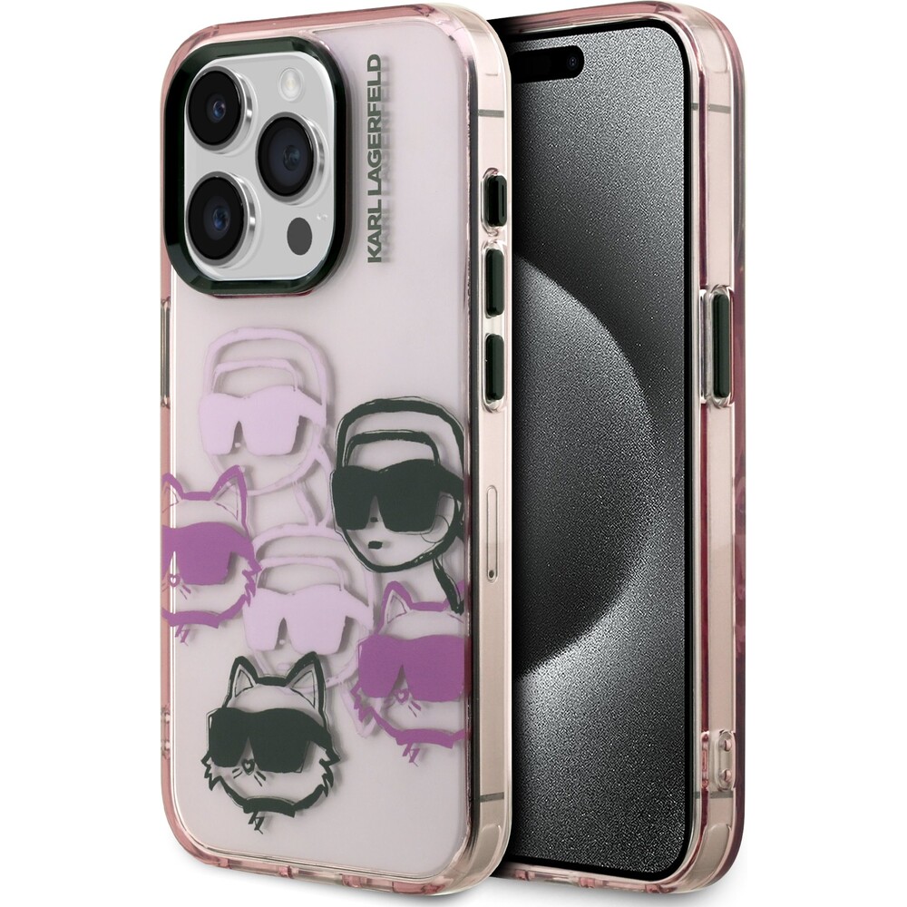 Karl-Lagerfeld-IML-Multi-K-CH-Heads-kryt-iPhone-15-Pro-ruzovy