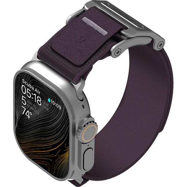 Aulumu-A11-Mag-Buckle-Slim-reminek-Apple-Watch-49-46-45-44-42mm-Silver-Buckle-Might-Purple-Strap