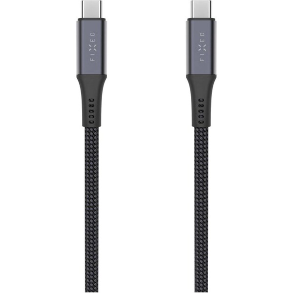 FIXED-Multimedia-Cabel-USB-C-napajeci-a-datovy-kabel-4K-60z-20Gbps-240W-2m-sedy