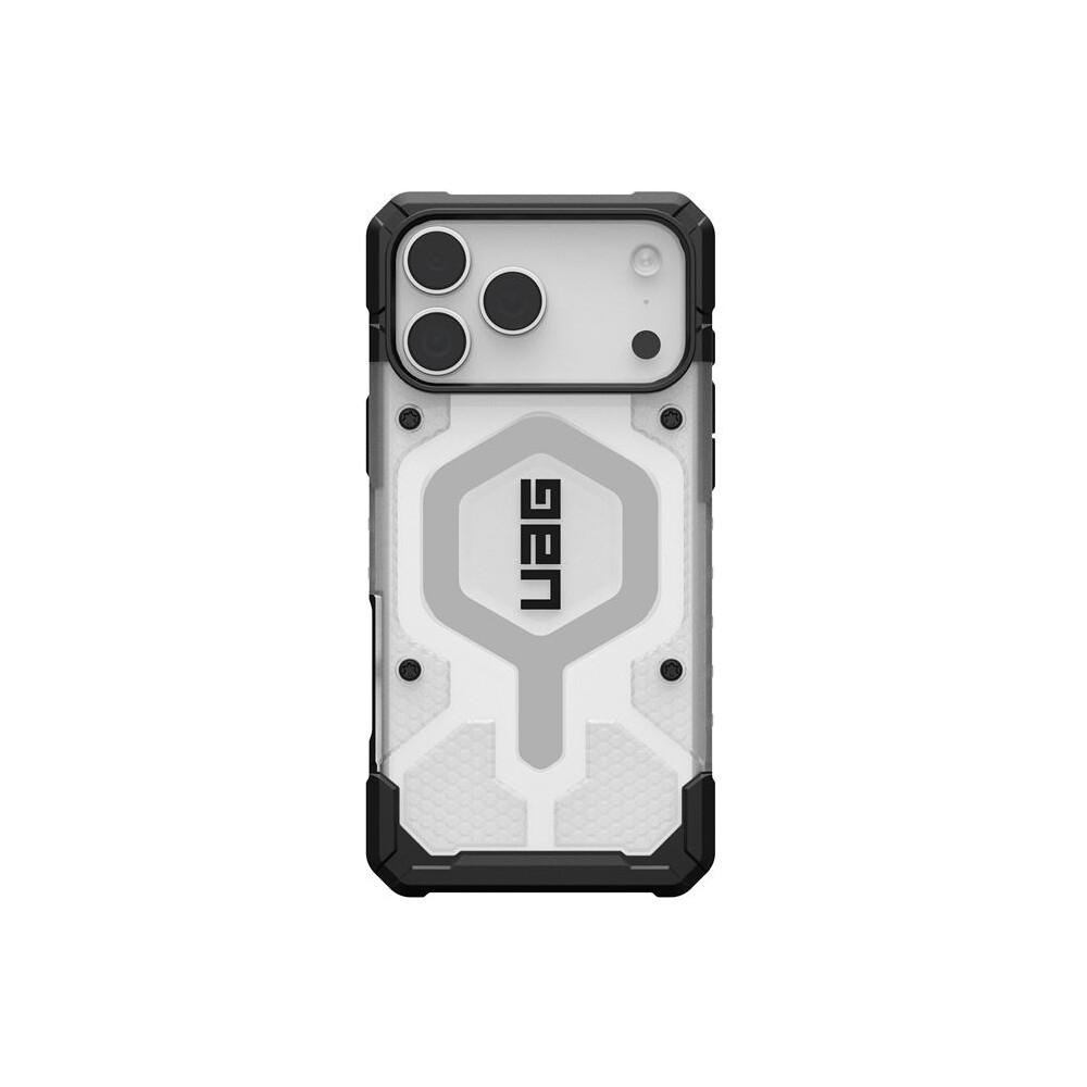 UAG-Pathfinder-Clear-Magsafe-kryt-iPhone-17-Pro-Max-ciry-stribrny
