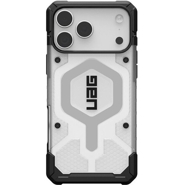 UAG-Pathfinder-Clear-Magsafe-kryt-iPhone-17-Pro-Max-ciry-stribrny