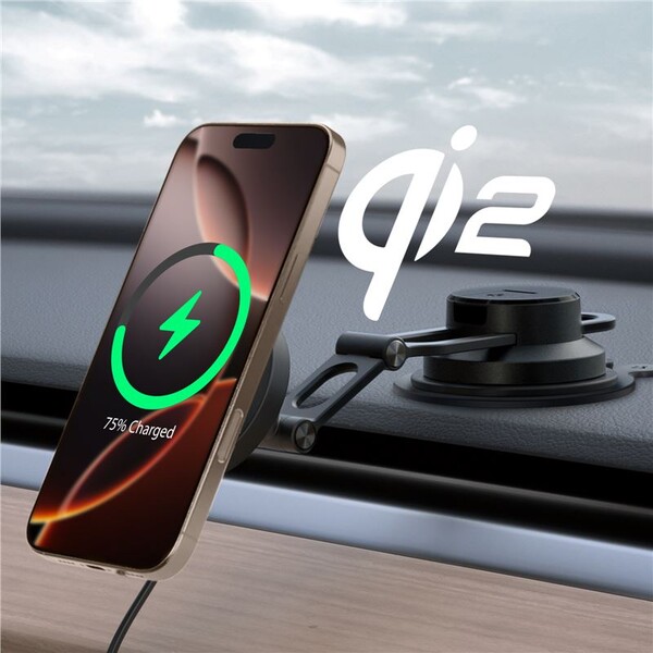Spigen-OneTap-Pro-4-Dashboard-Windshield-Qi2-MagSafe-drzak-na-sklo-palubovku-s-nabijenim-cerny