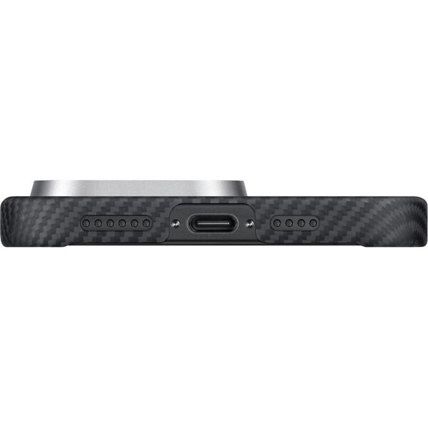 Pitaka-Ultra-Slim-Case-MagSafe-kryt-iPhone-16-Pro-Black-Grey-PitaTap-