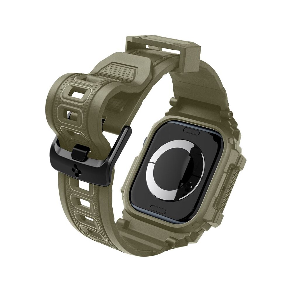 Spigen-Rugged-Armor-Pro-reminek-s-pouzdrem-Apple-Watch-10-11-46mm-zeleny