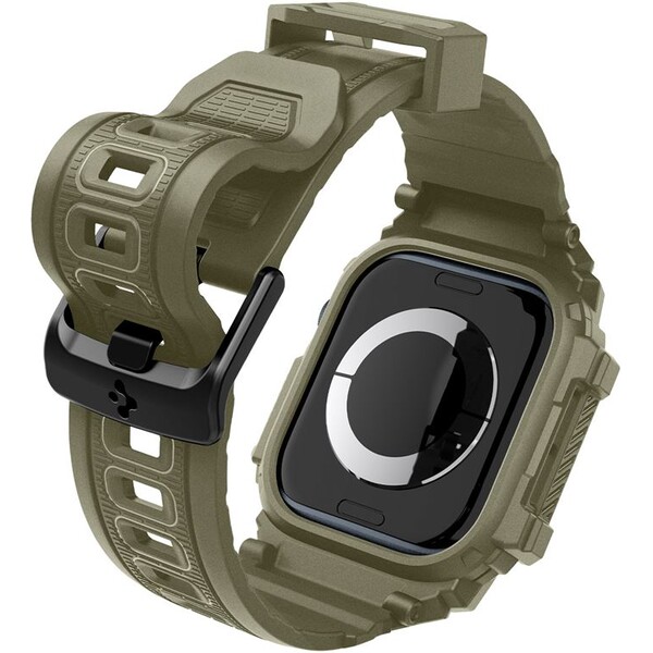 Spigen-Rugged-Armor-Pro-reminek-s-pouzdrem-Apple-Watch-10-11-46mm-zeleny