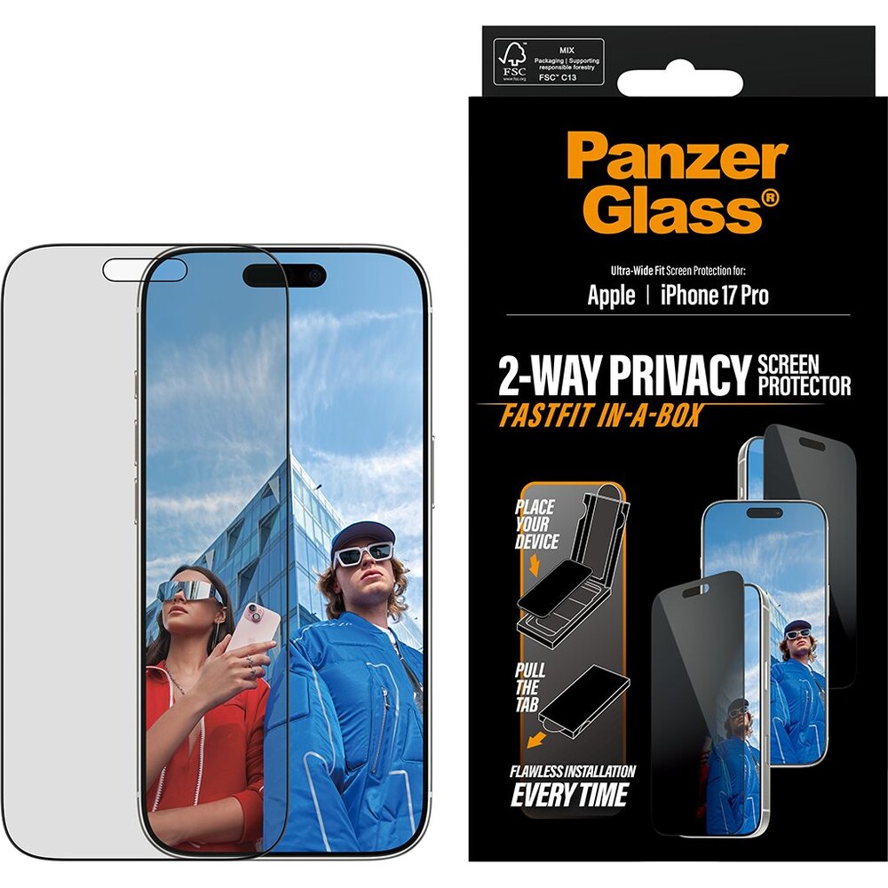 PanzerGlass-Privacy-sklo-Apple-iPhone-17-Pro-s-bezprasnym-aplikacnim-boxem