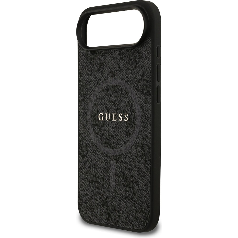 Guess-PU-Leather-4G-Colored-Ring-MagSafe-Zadni-Kryt-pro-iPhone-Air-cerny