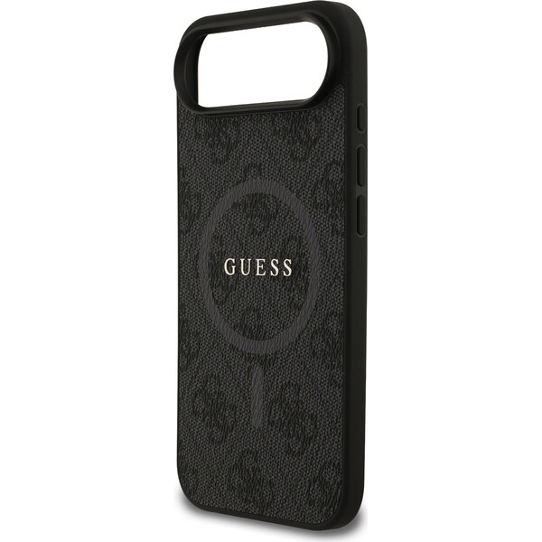 Guess-PU-Leather-4G-Colored-Ring-MagSafe-Zadni-Kryt-pro-iPhone-Air-cerny