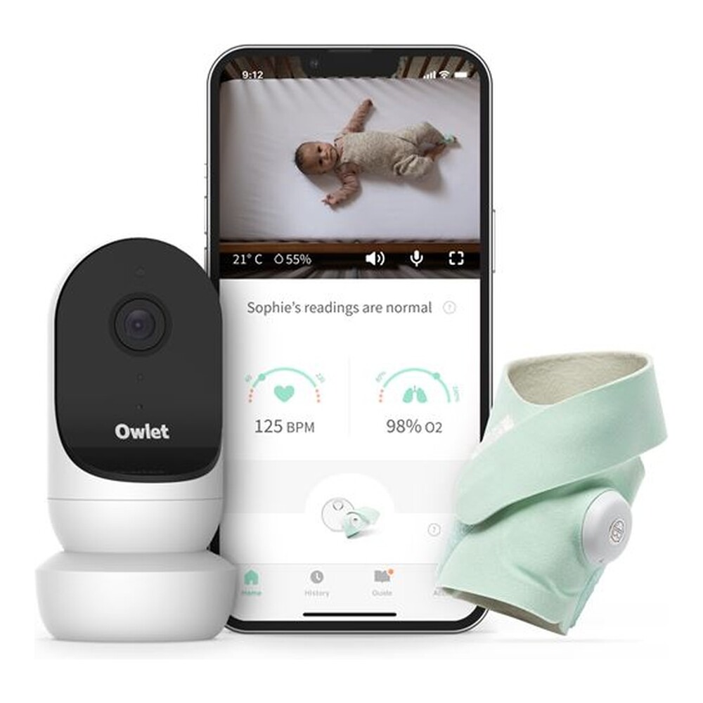 Owlet-Cam-2-kamera-Smart-Sock-3-Duo-chytra-ponozka-mentolova