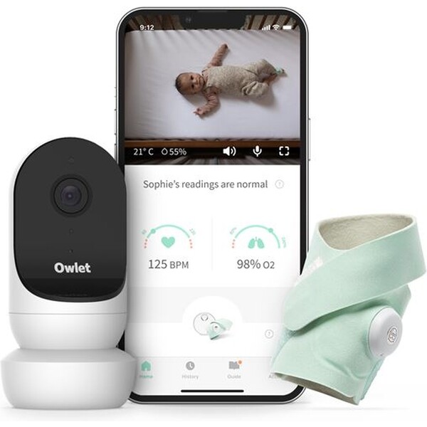 Owlet-Cam-2-kamera-Smart-Sock-3-Duo-chytra-ponozka-mentolova