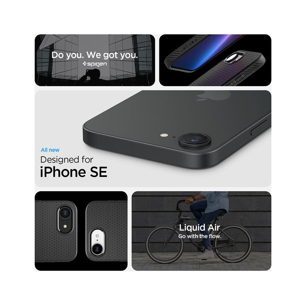 Spigen-Liquid-Air-kryt-iPhone-17e-16e-matne-cerny