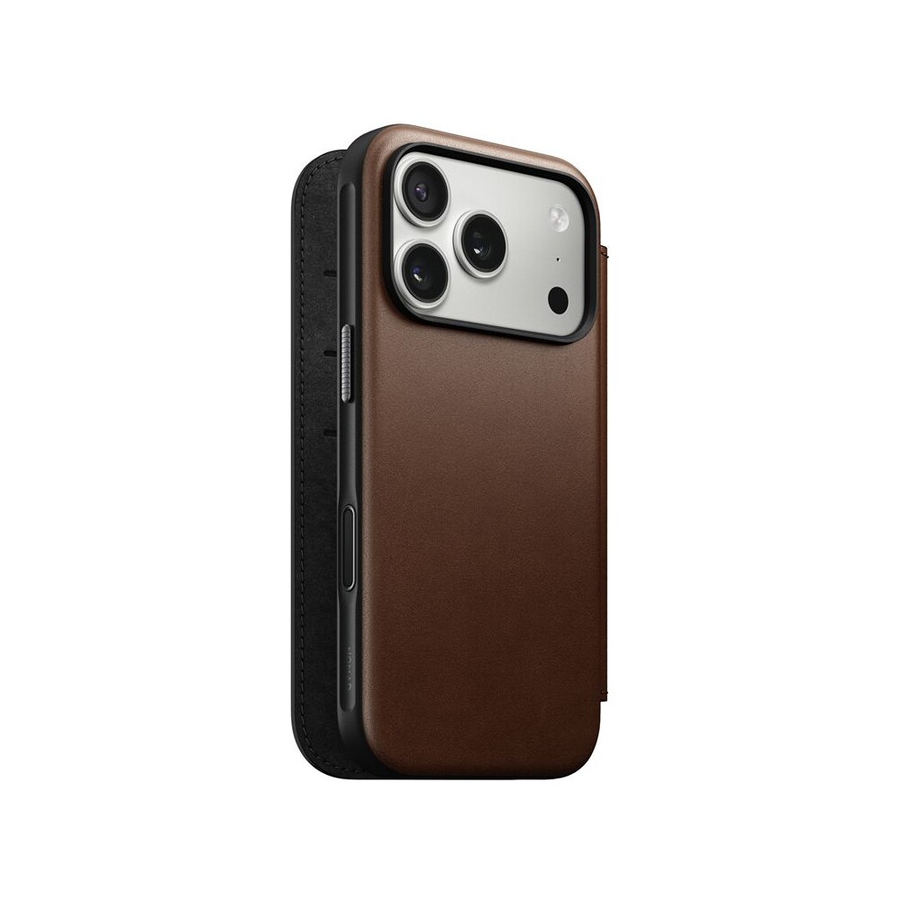 Nomad-Modern-Leather-Folio-MagSafe-kozene-pouzdro-iPhone-17-Pro-Brown