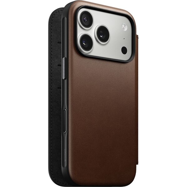 Nomad-Modern-Leather-Folio-MagSafe-kozene-pouzdro-iPhone-17-Pro-Brown