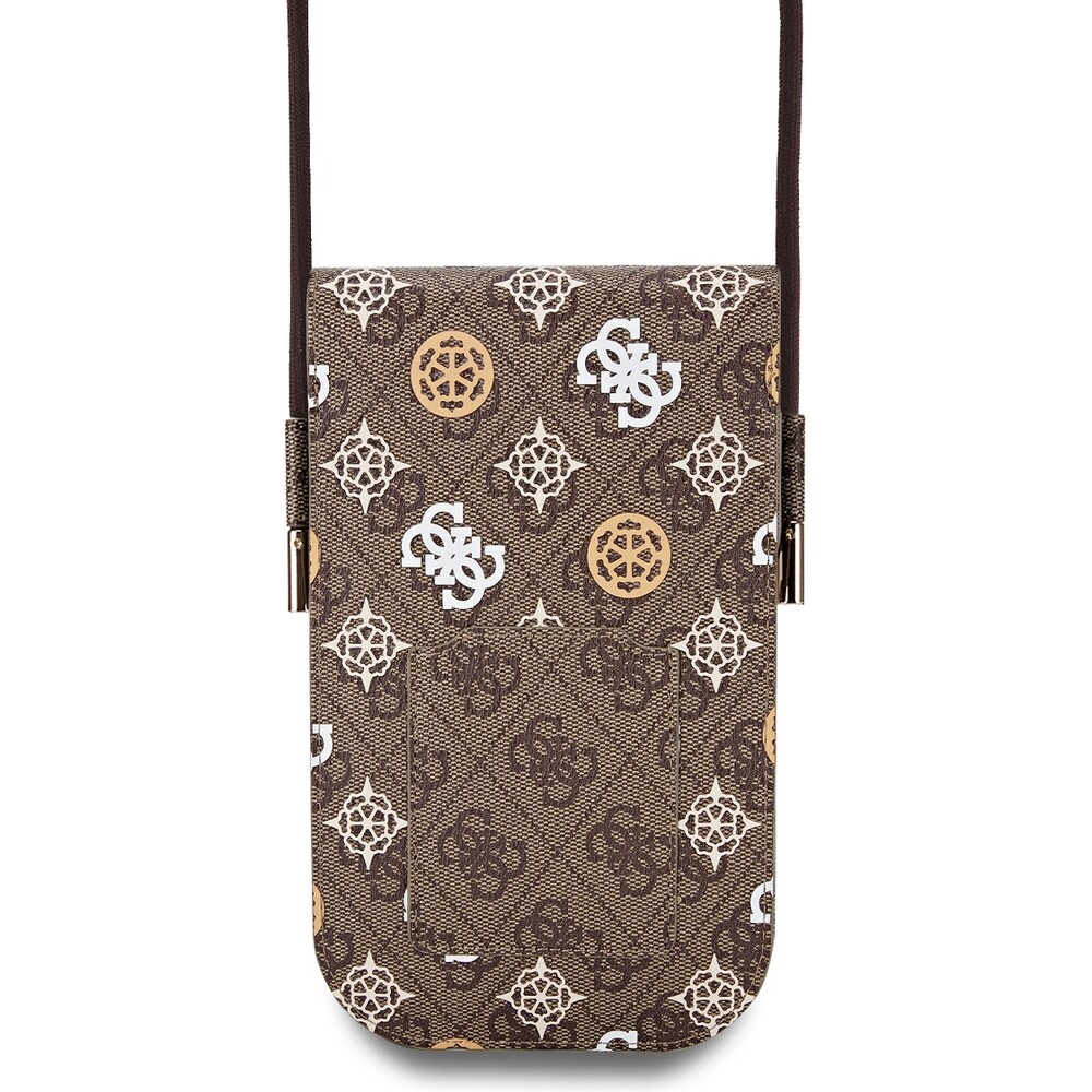 Guess-PU-4G-Peony-Multicolor-taska-na-telefon-hneda