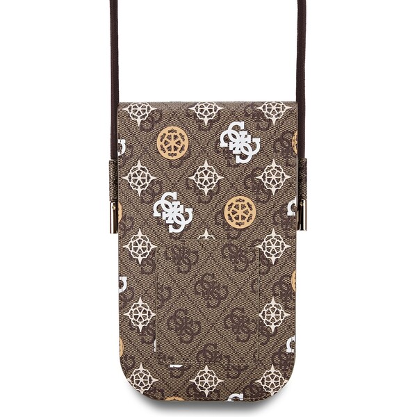 Guess-PU-4G-Peony-Multicolor-taska-na-telefon-hneda