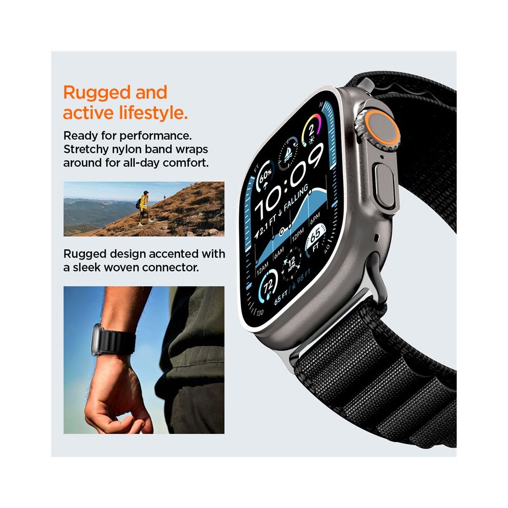 Spigen-Fabric-Band-hook-reminek-Apple-Watch-49-46-45-44mm-cerny