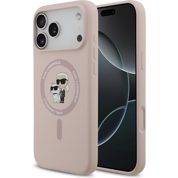 Karl-Lagerfeld-Liquid-Silicone-Karl-and-Choupette-MagSafe-kryt-iPhone-17-Pro-Max-ruzovy