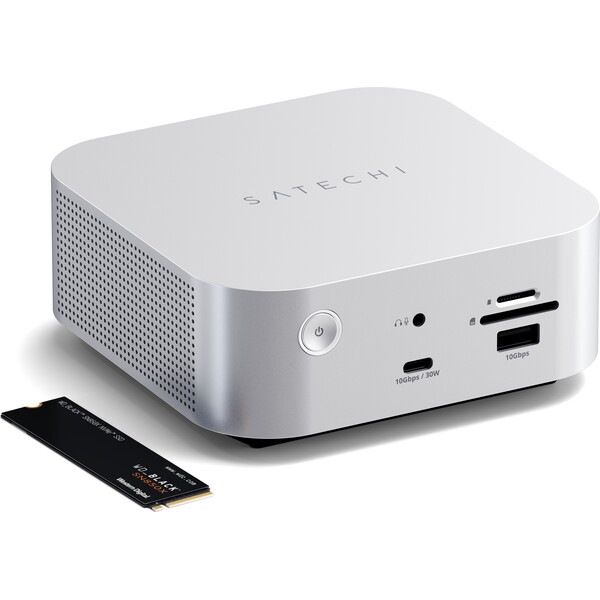 Satechi-Thunderbolt-5-CubeDock-with-SSD-Enclosure-dokovaci-stanice-140W-stribrna