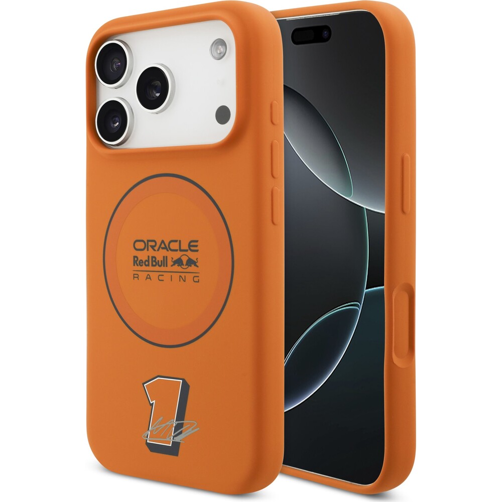 Oracle-Red-Bull-Racing-Silicone-Blue-Ring-MagSafe-kryt-iPhone-17-Pro-oranzovy