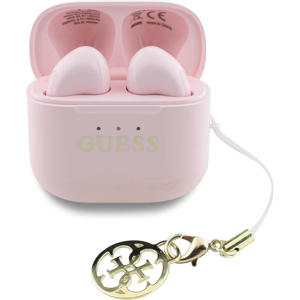 Guess-Classic-Logo-Charm-TWS-bezdratova-sluchatka-ruzova