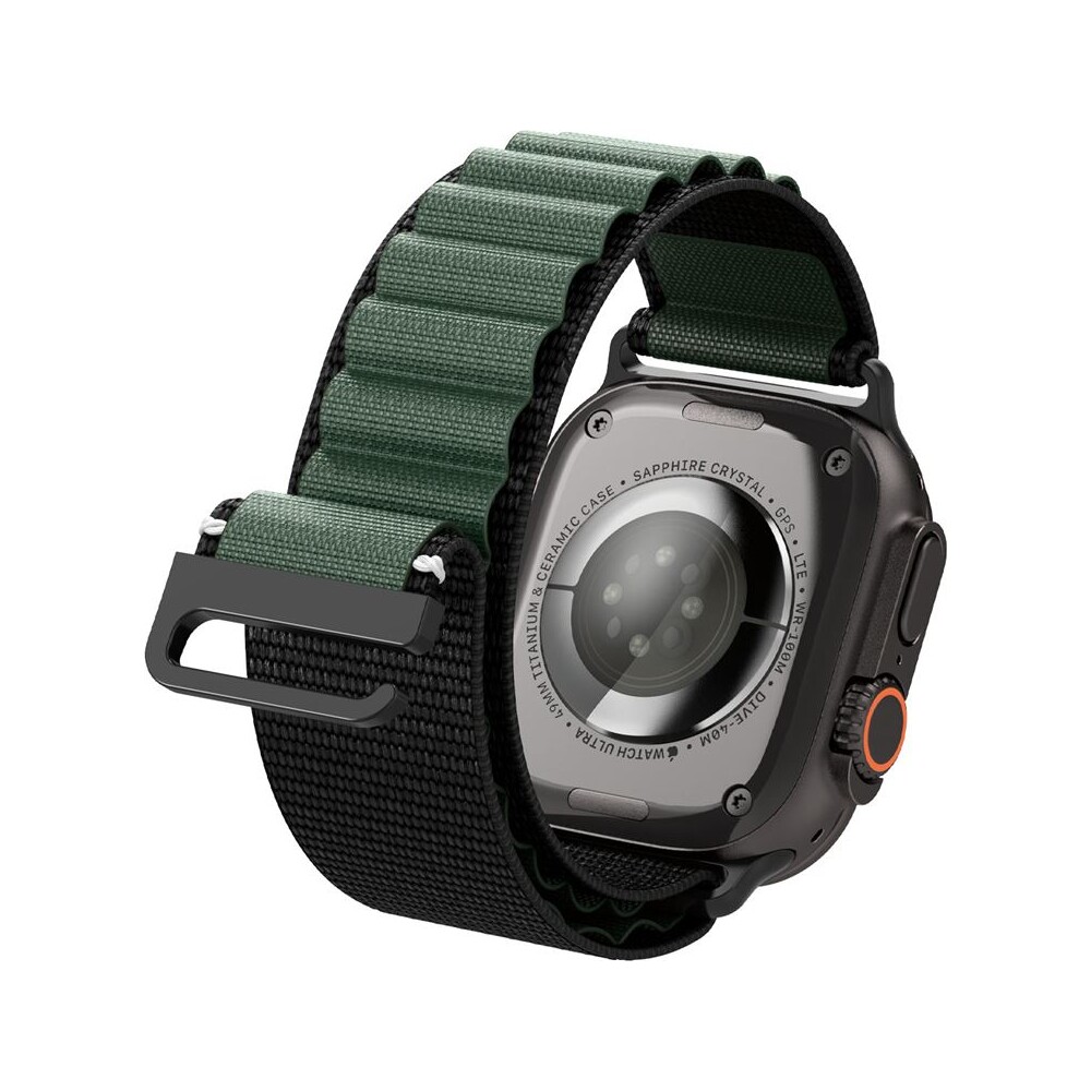 Spigen-Fabric-Band-hook-reminek-Apple-Watch-49-46-45-44mm-cerny-zeleny
